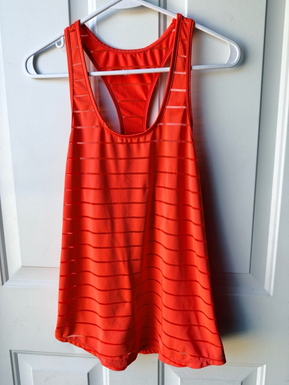 Zyia Racerback Athletic Tank Bright Orange Lightweight Workout Top Women